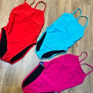 Three Like-New Size 28 Jolyn Women’s One-Piece Swim Suits